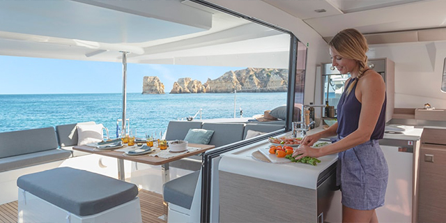 Cooking on a yacht